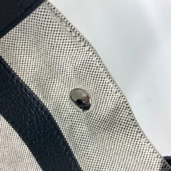 HERMES Sac Arne MM Bag Hand Bag Tote Bag Toile H / Leather Black/gray - Picture 2 of 15